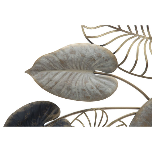 Decorazione in Metallo 3D Foglia 26, Multicolore, Metallo, 131x4,5x61 cm, Seven Design