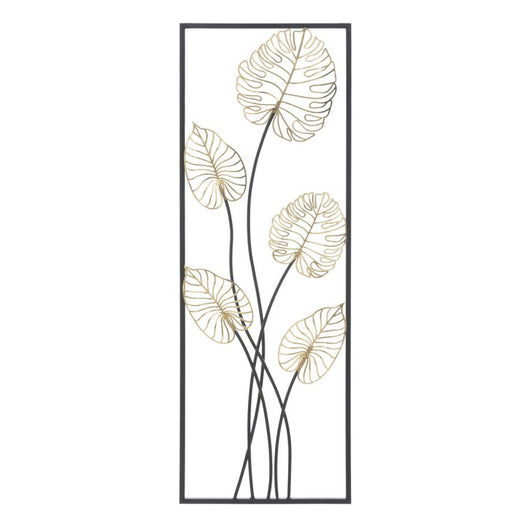 Decorazione in Metallo 3D Foglia 44, Multicolore, Metallo, 31x2,5x90 cm, Seven Design