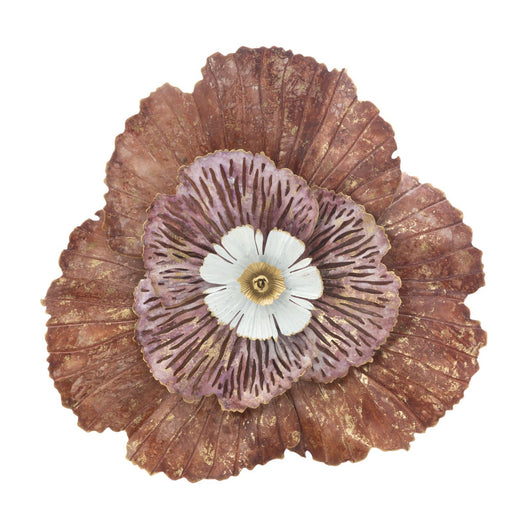 Decorazione in Metallo 3D Fiore, Multicolore, Metallo, 73,5x11x72 cm, Seven Design