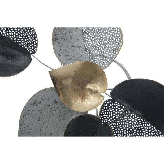Decorazione in Metallo 3D Foglia 10, Multicolore, Metallo, 62,5x5,5x40 cm, Seven Design