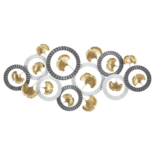 Decorazione in Metallo 3D Cerchi 6, Multicolore, Metallo, 126x5x58 cm, Seven Design