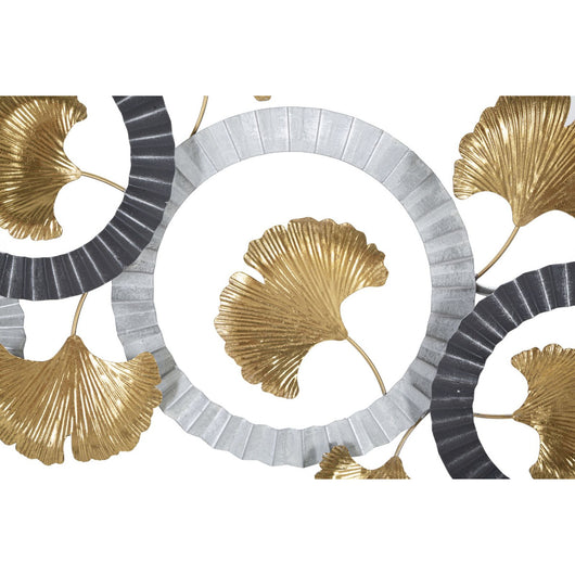 Decorazione in Metallo 3D Cerchi 9, Multicolore, Metallo, 127,5x4x44,5 cm, Seven Design