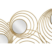 Decorazione in Metallo 3D Cerchi 2, Oro, Metallo, 90x2,5x45 cm, Seven Design