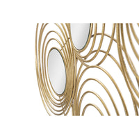 Decorazione in Metallo 3D Cerchi 2, Oro, Metallo, 90x2,5x45 cm, Seven Design
