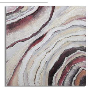 Stampa su Tela Marmo 8, Multicolore, Legno, 80x2,8x80 cm, Seven Design