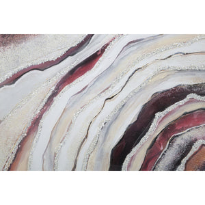 Stampa su Tela Marmo 8, Multicolore, Legno, 80x2,8x80 cm, Seven Design