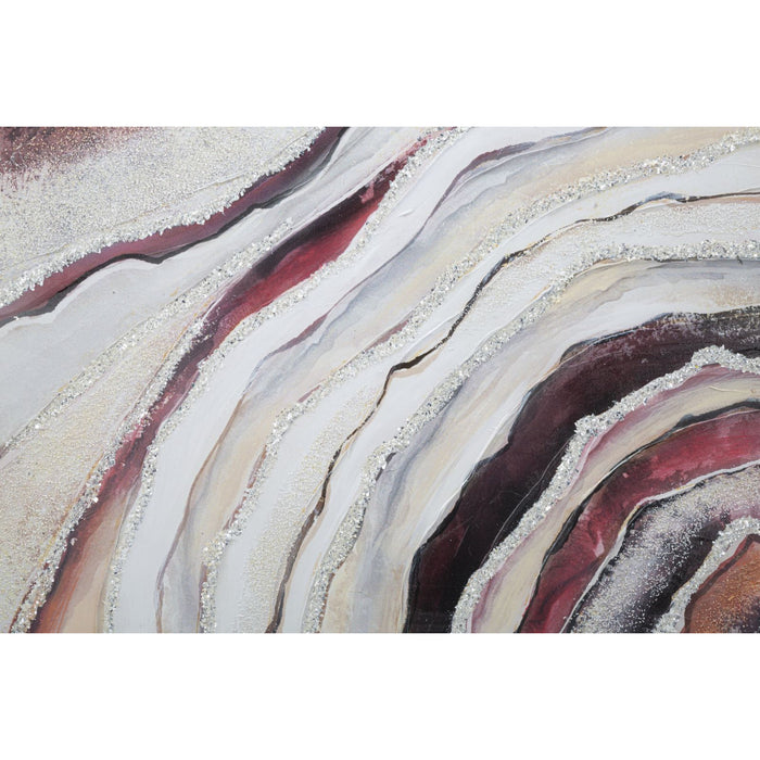 Stampa su Tela Marmo 8, Multicolore, Legno, 80x2,8x80 cm, Seven Design