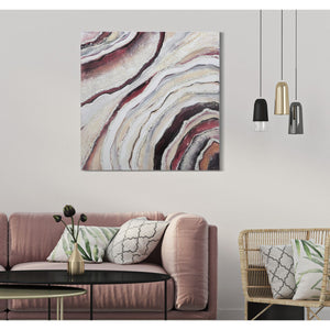 Stampa su Tela Marmo 8, Multicolore, Legno, 80x2,8x80 cm, Seven Design