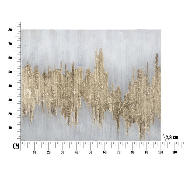 Stampa su Tela Marmo 7, Multicolore, Legno, 100x2,8x80 cm, Seven Design