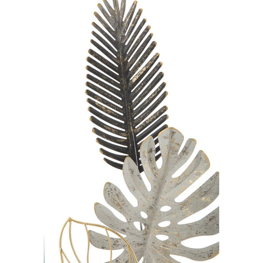 Decorazione in Metallo 3D Palma 3, Multicolore, Metallo, 28,5x3x74 cm, Seven Design