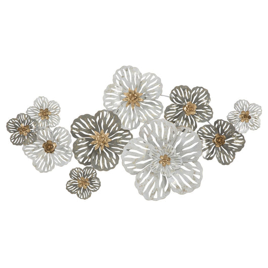 Decorazione in Metallo 3D Fiori 7, Multicolore, Metallo, 140x10x74,5 cm, Seven Design