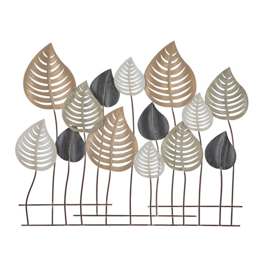 Decorazione in Metallo 3D Foglia 16, Multicolore, Metallo, 103,5x5x84 cm, Seven Design