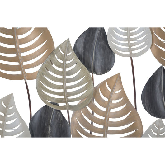 Decorazione in Metallo 3D Foglia 16, Multicolore, Metallo, 103,5x5x84 cm, Seven Design