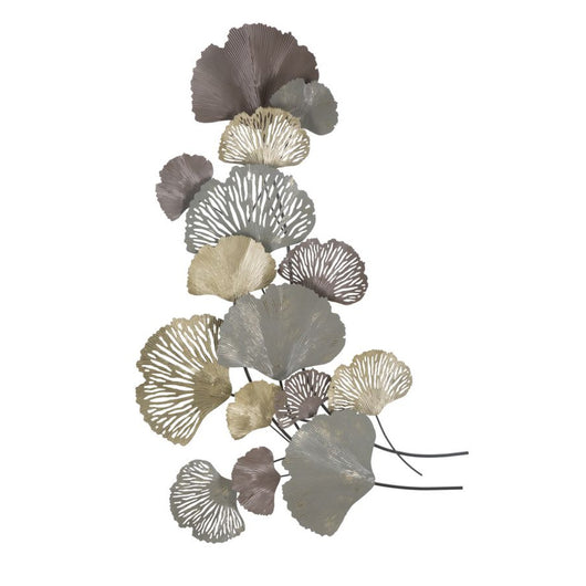 Decorazione in Metallo 3D Foglia 13, Multicolore, Metallo, 76x7,6x126 cm, Seven Design