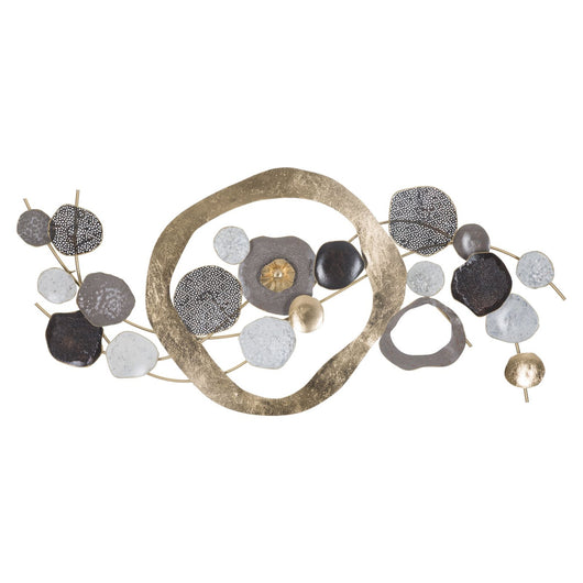 Decorazione in Metallo 3D Cerchi 5, Multicolore, Metallo, 121x5,7x54,6 cm, Seven Design