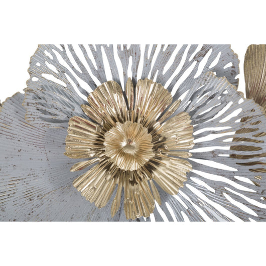 Decorazione in Metallo 3D Fiori 11, Multicolore, Metallo, 130,8x8x55,9 cm, Seven Design