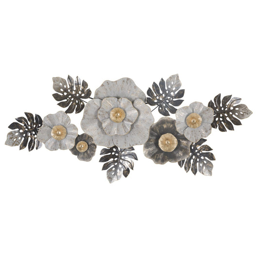 Decorazione in Metallo 3D Fiori 6, Multicolore, Metallo, 152x8,9x72,4 cm, Seven Design