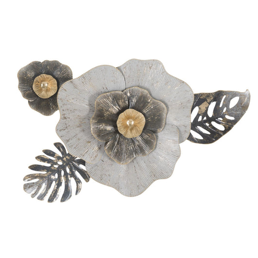 Decorazione in Metallo 3D Fiore 2, Multicolore, Metallo, 74,9x7x47,6 cm, Seven Design