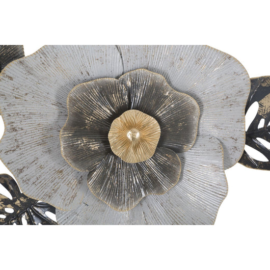 Decorazione in Metallo 3D Fiore 2, Multicolore, Metallo, 74,9x7x47,6 cm, Seven Design
