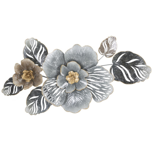 Decorazione in Metallo 3D Fiore 1, Multicolore, Metallo, 84x9,5x48 cm, Seven Design