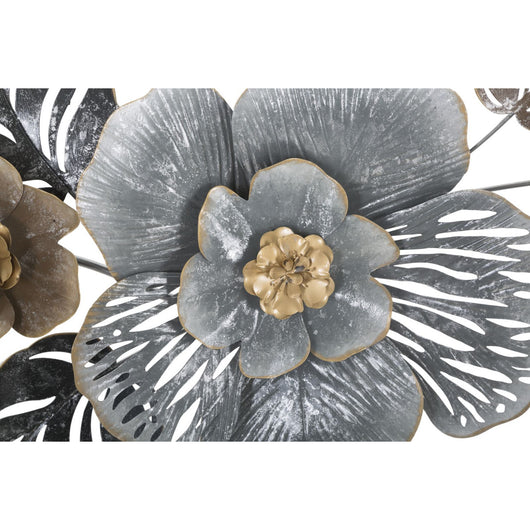 Decorazione in Metallo 3D Fiore 1, Multicolore, Metallo, 84x9,5x48 cm, Seven Design