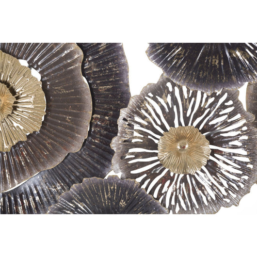 Decorazione in Metallo 3D Fiori 3, Multicolore, Metallo, 167,6x7,6x73,5 cm, Seven Design