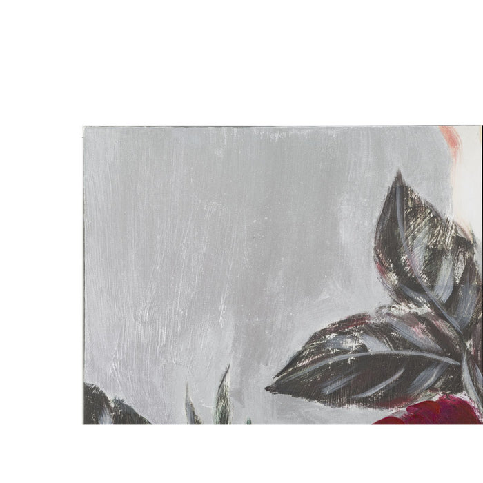 Stampa su Tela Fiori 62, Multicolore, Legno, 90x3,7x90 cm, Seven Design