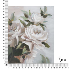 Stampa su Tela Fiori 67, Multicolore, Legno, 100x3,7x80 cm, Seven Design