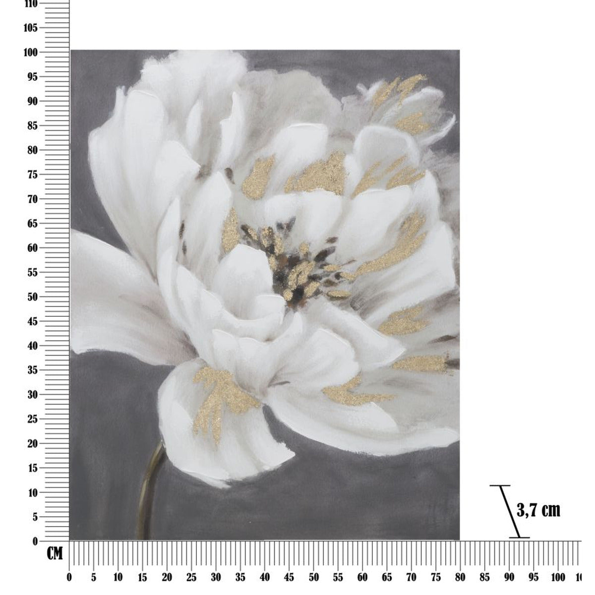 Stampa su Tela Fiori 68, Multicolore, Legno, 80x3,7x100 cm, Seven Design