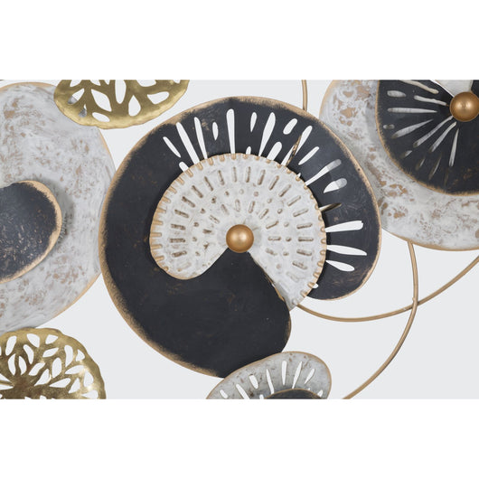 Decorazione in Metallo 3D Cerchi 4, Multicolore, Metallo, 124,5x6x65 cm, Seven Design