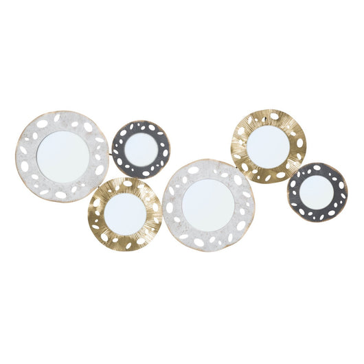 Decorazione in Metallo 3D Cerchi 19, Multicolore, Metallo, 104x4x45,5 cm, Seven Design