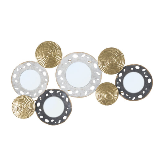 Decorazione in Metallo 3D Cerchi 20, Multicolore, Metallo, 91x4,5x54,5 cm, Seven Design