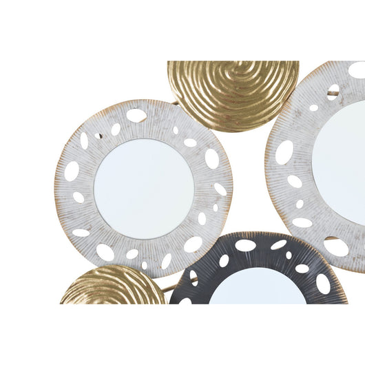 Decorazione in Metallo 3D Cerchi 20, Multicolore, Metallo, 91x4,5x54,5 cm, Seven Design