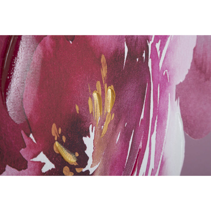 Stampa su Tela Fiori 60, Multicolore, Legno, 80x3x120 cm, Seven Design