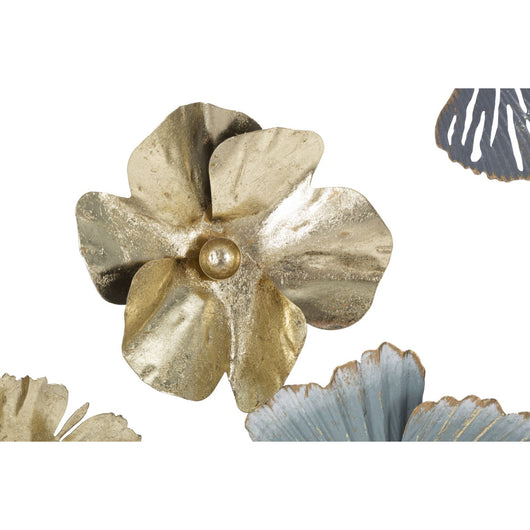 Decorazione in Metallo 3D Fiori 21, Multicolore, Metallo, 78,5x5x74 cm, Seven Design