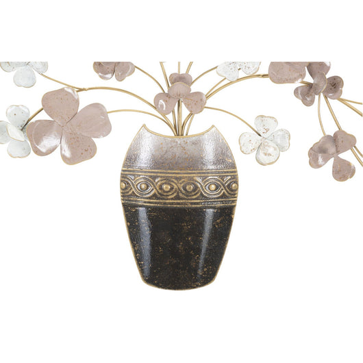 Decorazione in Metallo 3D Fiori 35, Multicolore, Metallo, 87,5x6x46 cm, Seven Design
