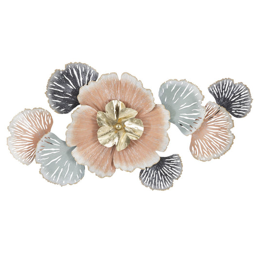 Decorazione in Metallo 3D Fiori 25, Multicolore, Metallo, 93x7,5x53 cm, Seven Design