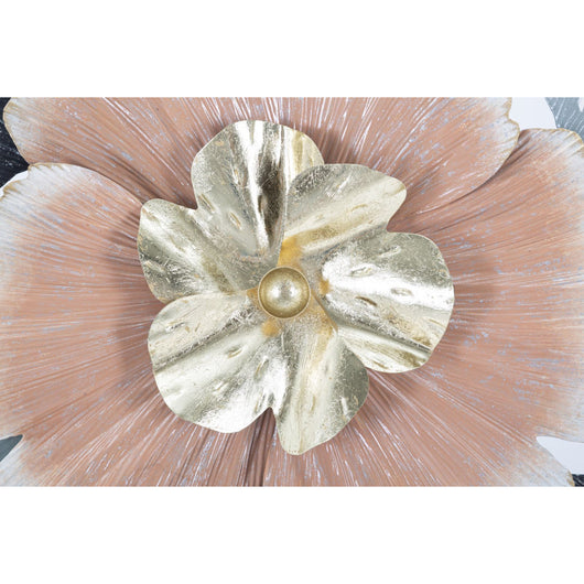 Decorazione in Metallo 3D Fiori 25, Multicolore, Metallo, 93x7,5x53 cm, Seven Design