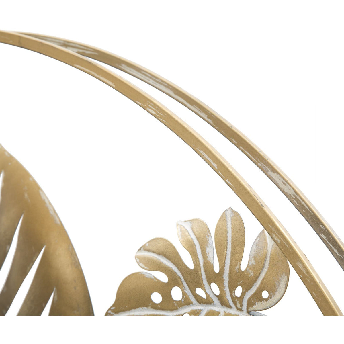 Decorazione in Metallo 3D Foglia 18, Oro, Metallo, 80x6,5x80 cm, Seven Design