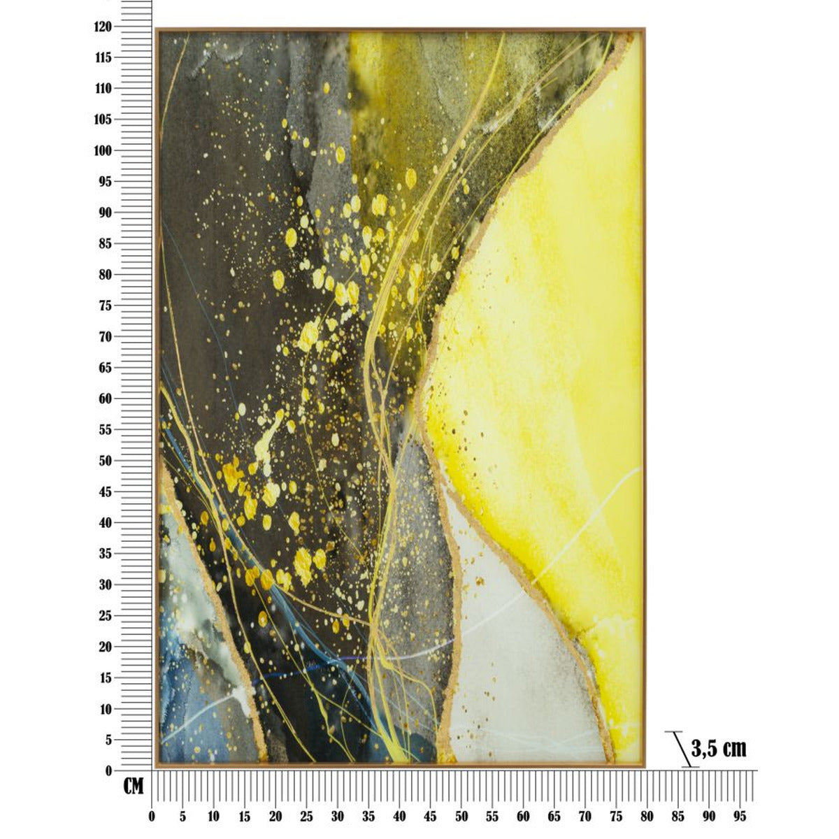 Stampa su Tela Astratto 2, Multicolore, Metallo, 120x3,5x80 cm, Seven Design