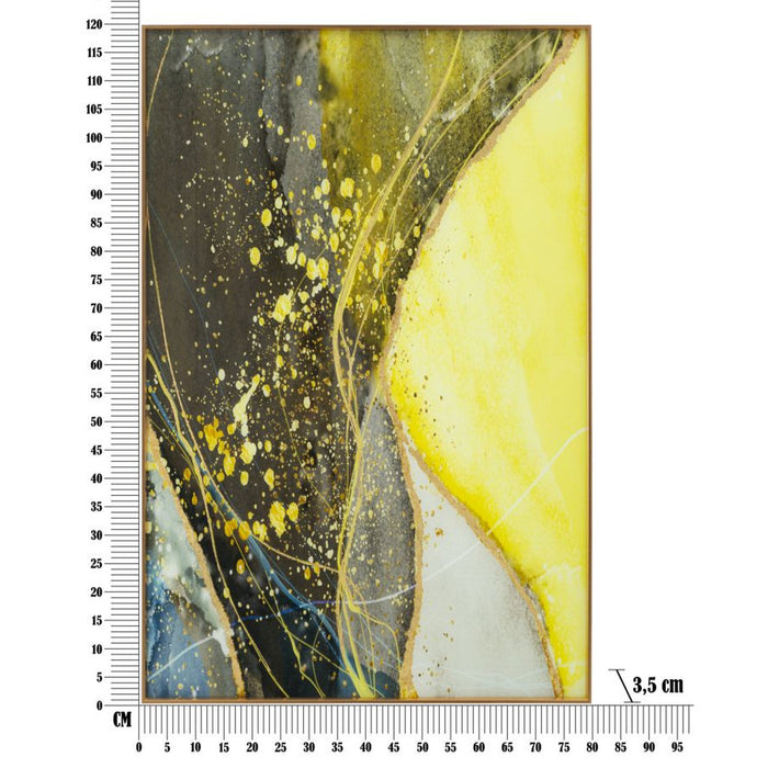 Stampa su Tela Astratto 2, Multicolore, Metallo, 120x3,5x80 cm, Seven Design