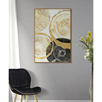 Stampa su Tela Geometrico 25, Multicolore, Metallo, 60x3,5x90 cm, Seven Design