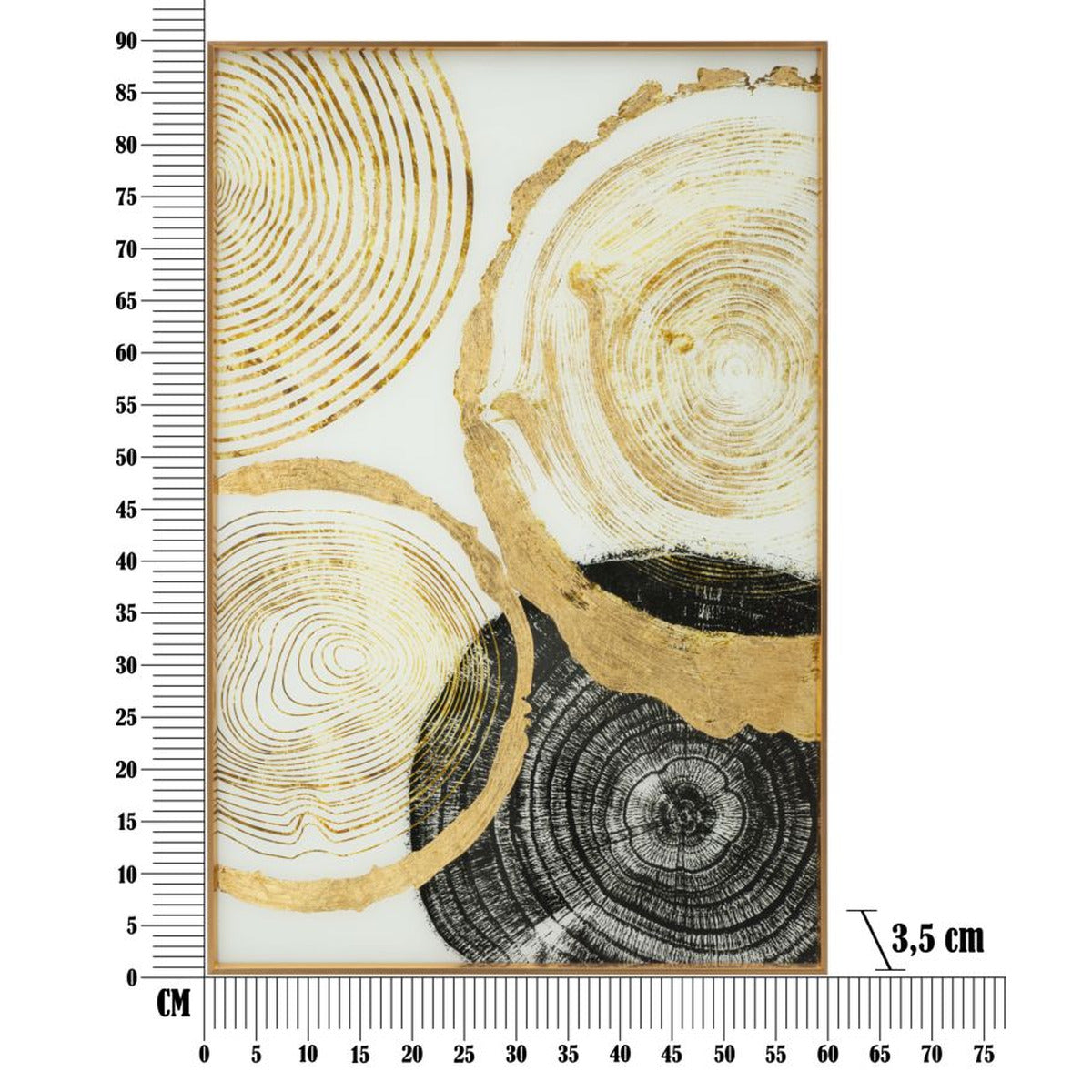 Stampa su Tela Geometrico 25, Multicolore, Metallo, 60x3,5x90 cm, Seven Design