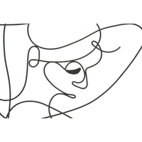 Decorazione in Metallo Corpi 1, Nero, Metallo, 50x1x100 cm, Seven Design