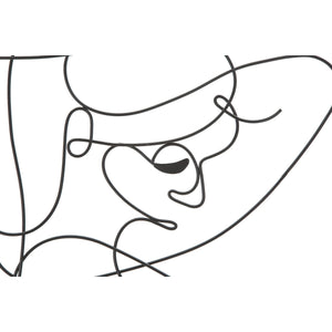 Decorazione in Metallo Corpi 1, Nero, Metallo, 50x1x100 cm, Seven Design