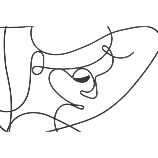 Decorazione in Metallo Corpi 1, Nero, Metallo, 50x1x100 cm, Seven Design