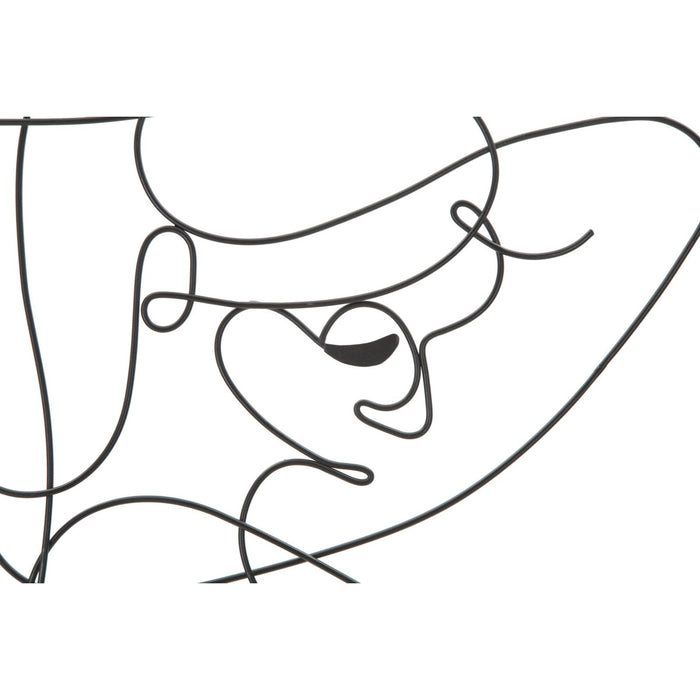 Decorazione in Metallo Corpi 1, Nero, Metallo, 50x1x100 cm, Seven Design