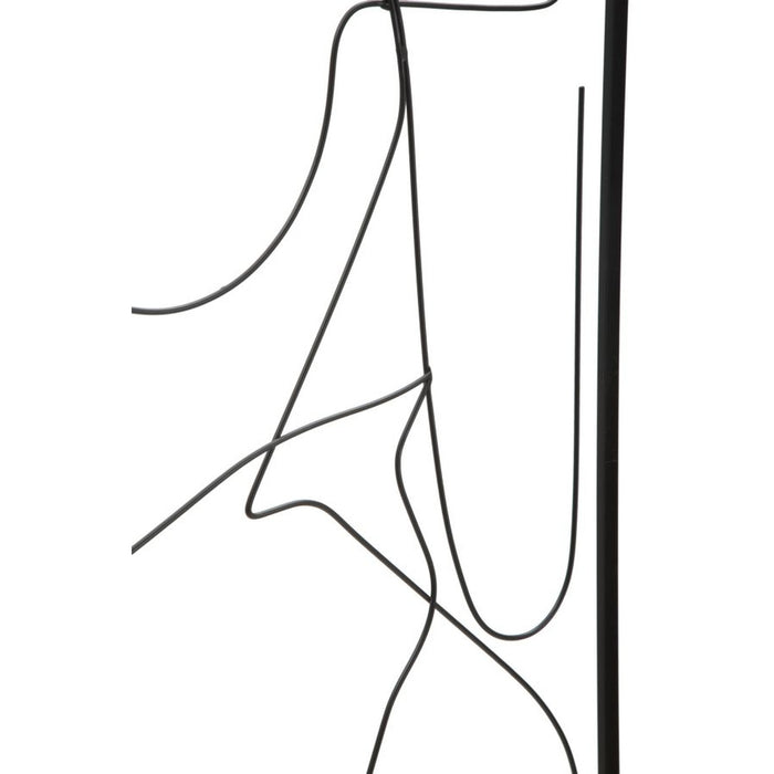 Decorazione in Metallo Corpi 1, Nero, Metallo, 50x1x100 cm, Seven Design