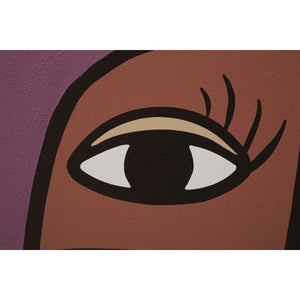 Stampa su Tela Viso 13, Multicolore, Legno, 60x3x90 cm, Seven Design