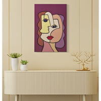 Stampa su Tela Viso 14, Multicolore, Legno, 60x3x90 cm, Seven Design